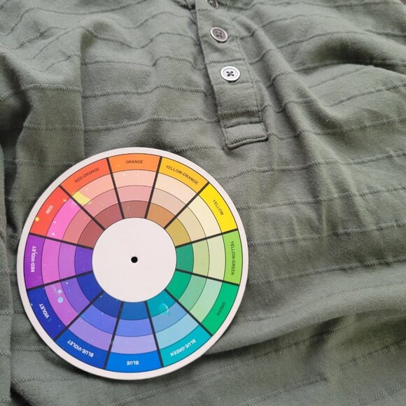 Falls Creek Mens Shirt XXL Short Sleeve Quarter Button Green Embroidered GRE4E - Picture 6 of 8